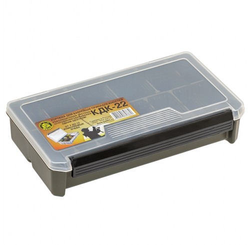 КОРОБКА РЫБОЛОВНАЯ ТРИ КИТА BOX КДК-22 ХАКИ 23X12,5X5СМ.