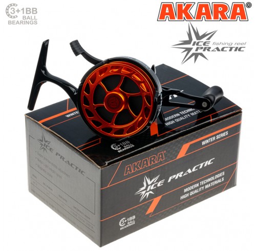 Катушка мультипликаторная зимняя Akara Ice Practic 3+1 bb AIP-4