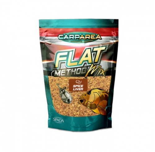 ПРИКОРМКА РЫБОЛОВНАЯ  CARPAREA " КАРП FLAT METHOD MIX ЛИВЕР-СПЕЦИИ" 600 Г