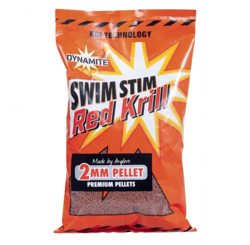 Пеллетс Dynamite Baits Swim Stim Carp Pellets 900g - Red Krill 2mm