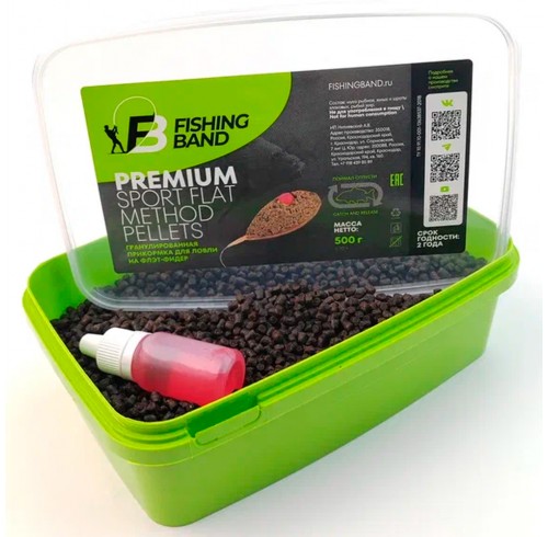 Пеллетс жирный Fishing Band для флэт/метод ловли Strawberry Клубника 3 мм 500 гр