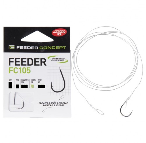 КРЮЧКИ С ПОВОДКОМ FEEDER CONCEPT FEEDER FC105 70CM