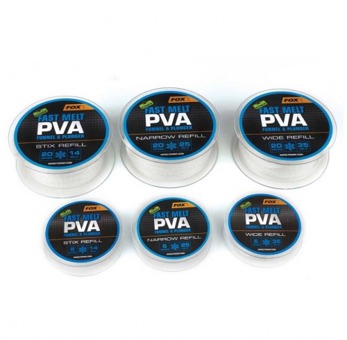 БЫСТРОРАСТВОРИМАЯ ЗАПАСНАЯ СЕТКА ПВА FOX EDGES FAST MELT PVA REFILL 5 МЕТРОВ 14ММ