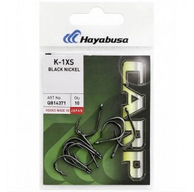 Карповые крючки Hayabusa K-1 XS Black Nickel черный никель