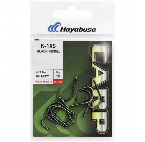 Карповые крючки Hayabusa K-1 XS Black Nickel черный никель