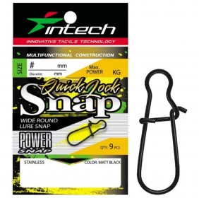 Застежки Intech QUICK LOCK SNAP Matt Black