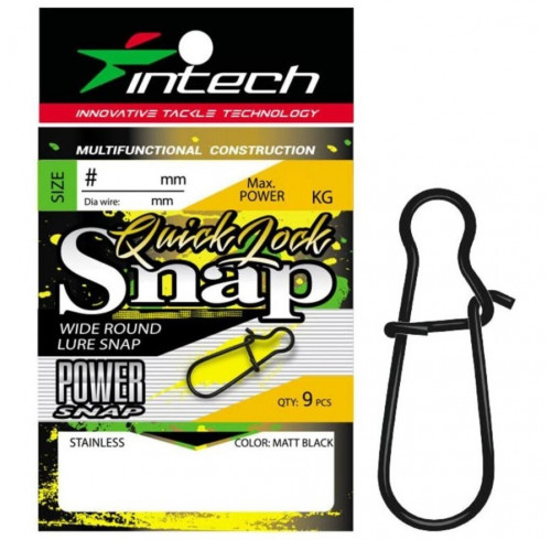 Застежки Intech QUICK LOCK SNAP Matt Black
