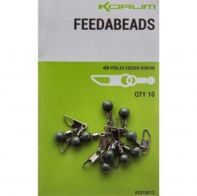 Вертлюги c застежкой для скользящей оснастки Korum FEEDABEADS