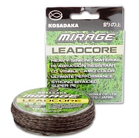 ЛЕДКОР ТОНУЩИЙ KOSADAKA MIRAGE LEADCORE 10М 25,41 КГ (КОРИЧНЕВЫЙ/ЧЕРНЫЙ)