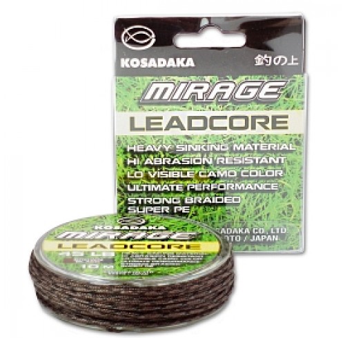 ЛЕДКОР ТОНУЩИЙ KOSADAKA MIRAGE LEADCORE 10М 25,41 КГ (КОРИЧНЕВЫЙ/ЧЕРНЫЙ)