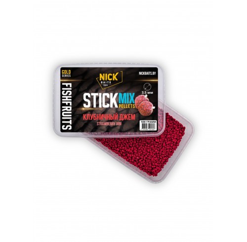 Stick-mix pellets 3,5 мм NICK BAITS GOLD “FF” (Клубничный джем)