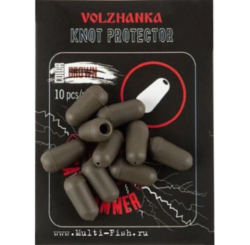 БУСИНА-ОТБОЙНИК VOLZHANKA KNOT PROTECTOR, ЦВЕТ DARK GREEN 10ШТ.