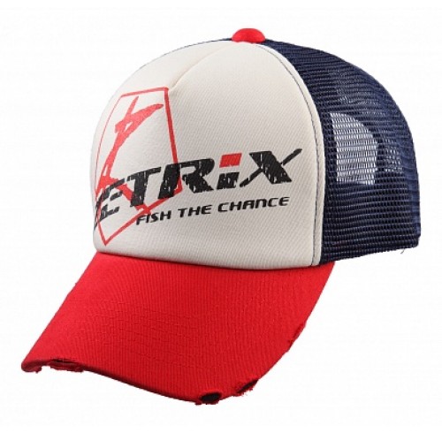 Бейсболка Zetrix PVC-2403 красный козырек/синяя сетка