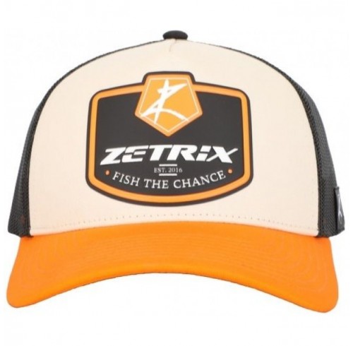 Бейсболка Zetrix PVC-2402 оранжевый козырек/черная сетка
